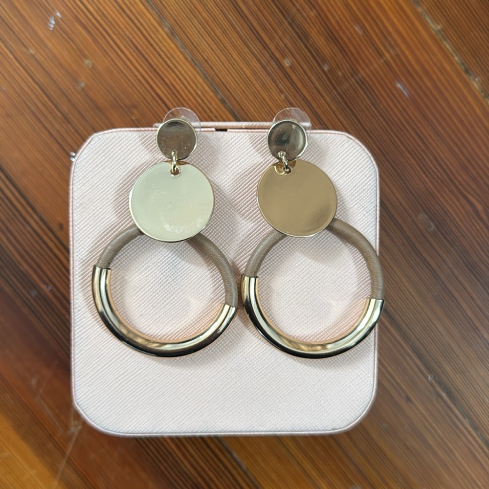 Brown and Gold Earrings